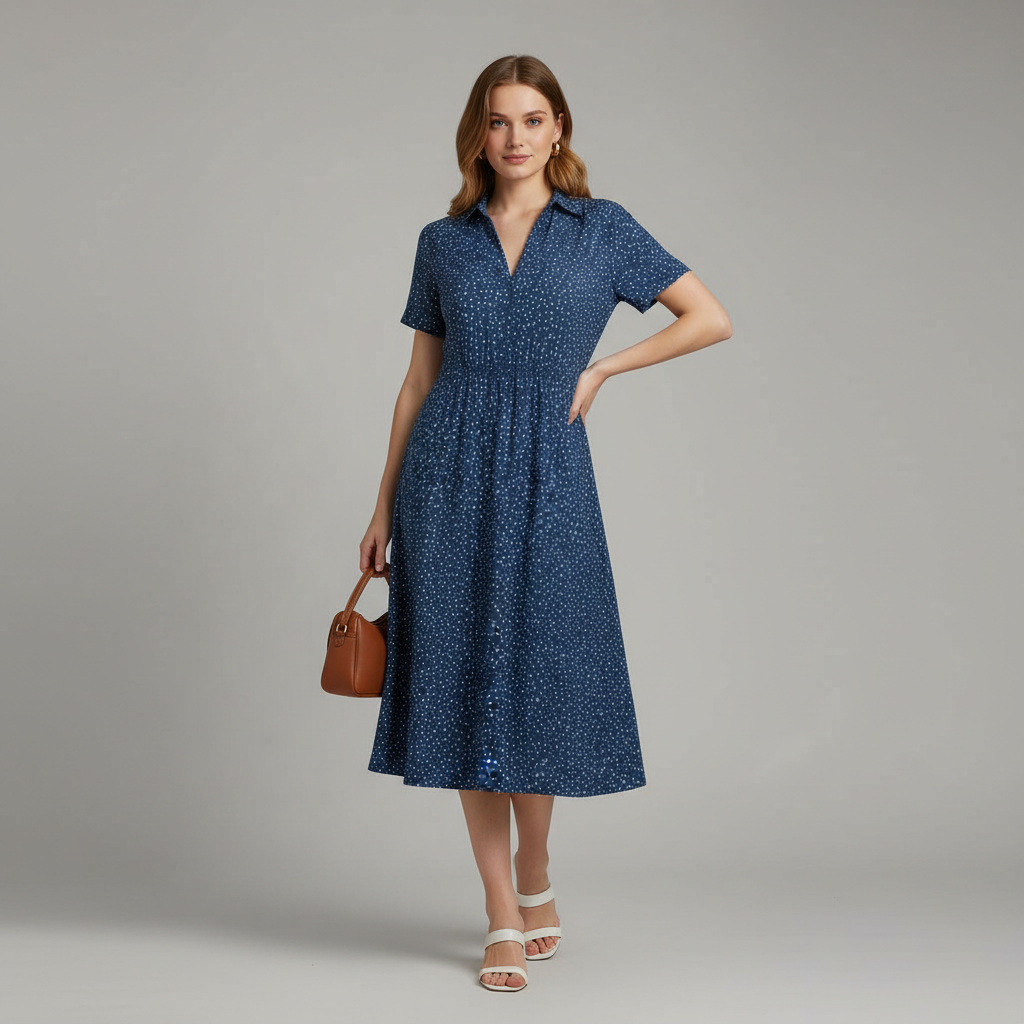 Abito Chemisier Donna Maniche Corte | Stile Elegante