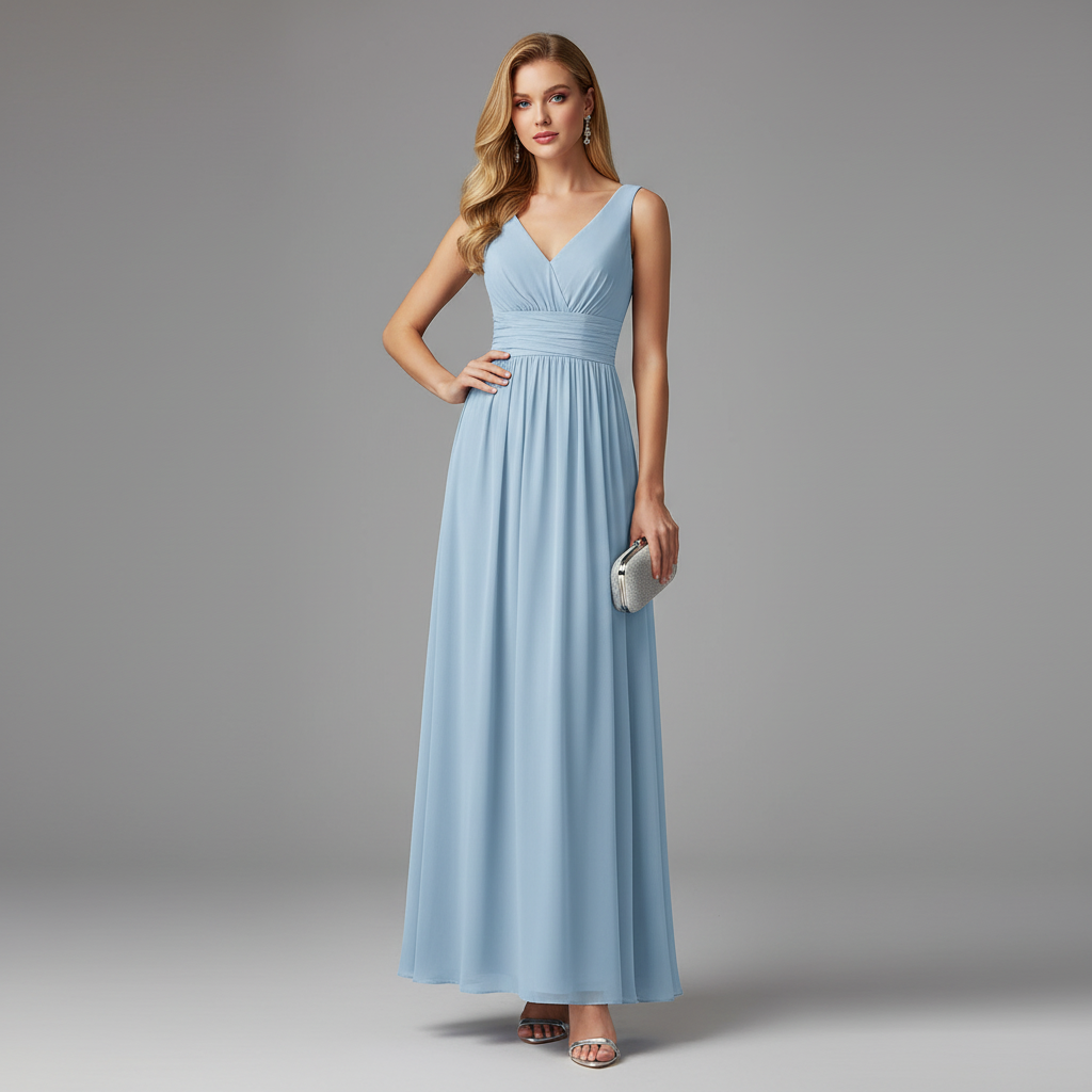 Abito Maxi Donna Scollo a V | Elegante e Versatile