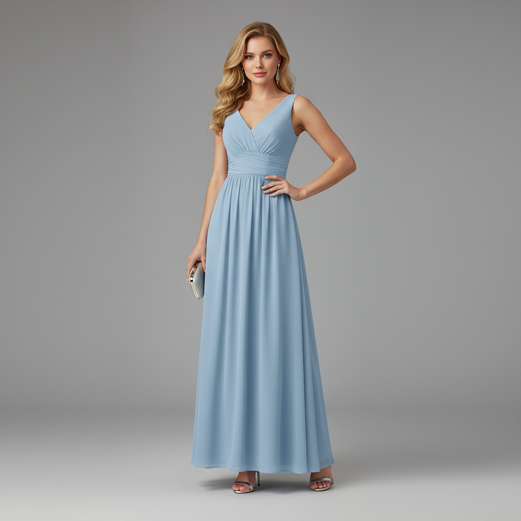 Abito Maxi Donna Scollo a V | Elegante e Versatile