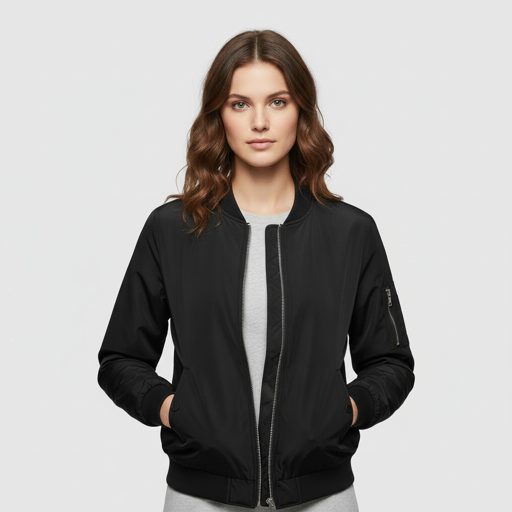 Bomber Corto Donna Elegante | Giacca Sportiva Casual