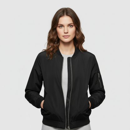 Bomber Corto Donna Elegante | Giacca Sportiva Casual
