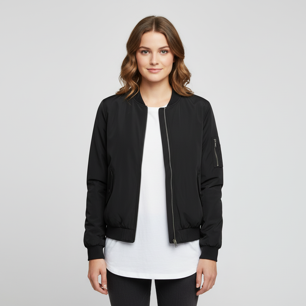 Bomber Corto Donna Elegante | Giacca Sportiva Casual