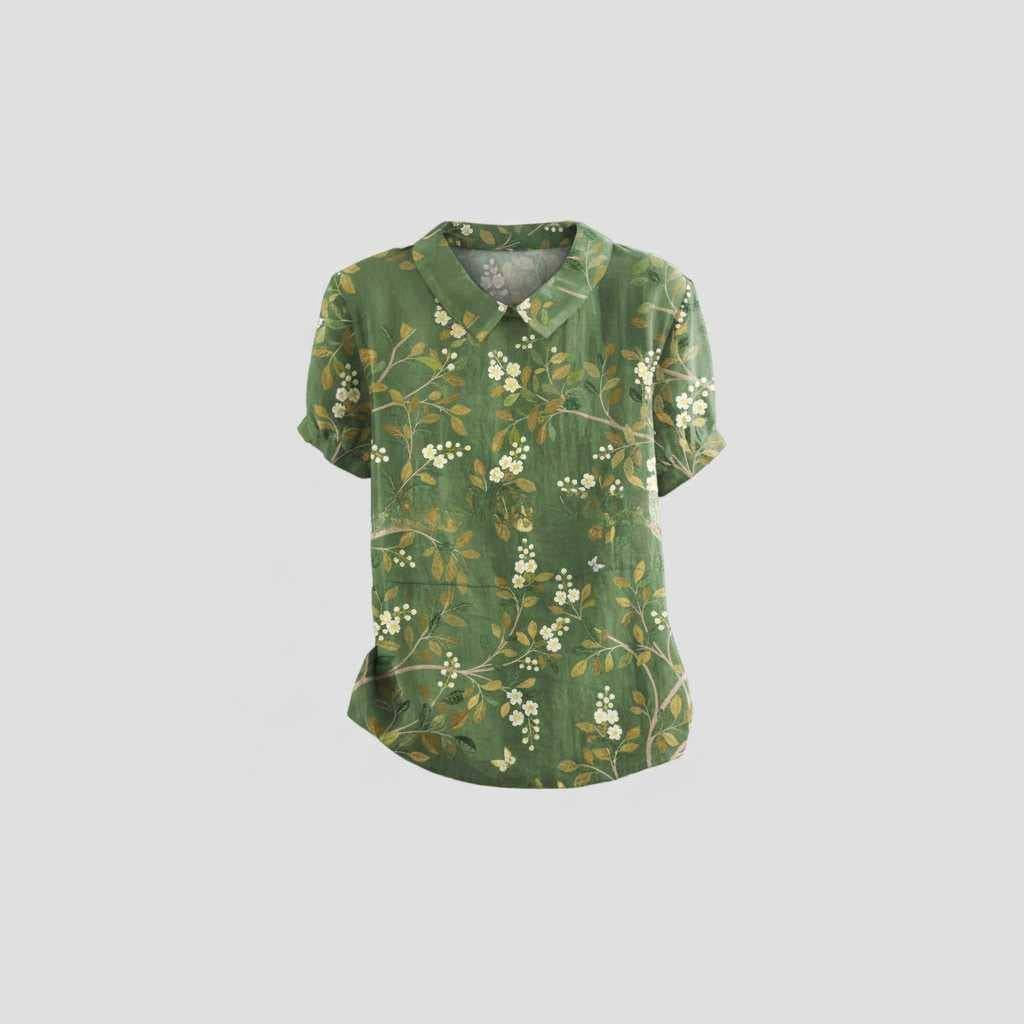 Camicetta Floreale Vintage | Blusa Donna Casual 100% Cotone