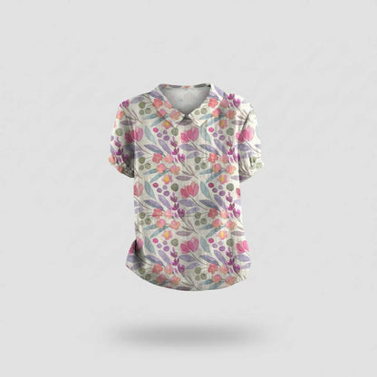 Camicetta Floreale Vintage | Blusa Donna Casual 100% Cotone