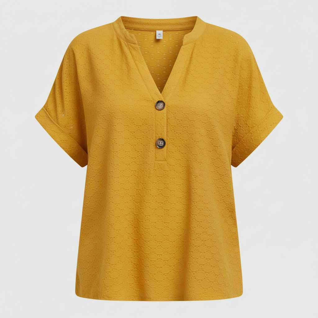 Top Donna Maniche Corte Scollo a V | Casual Estivo