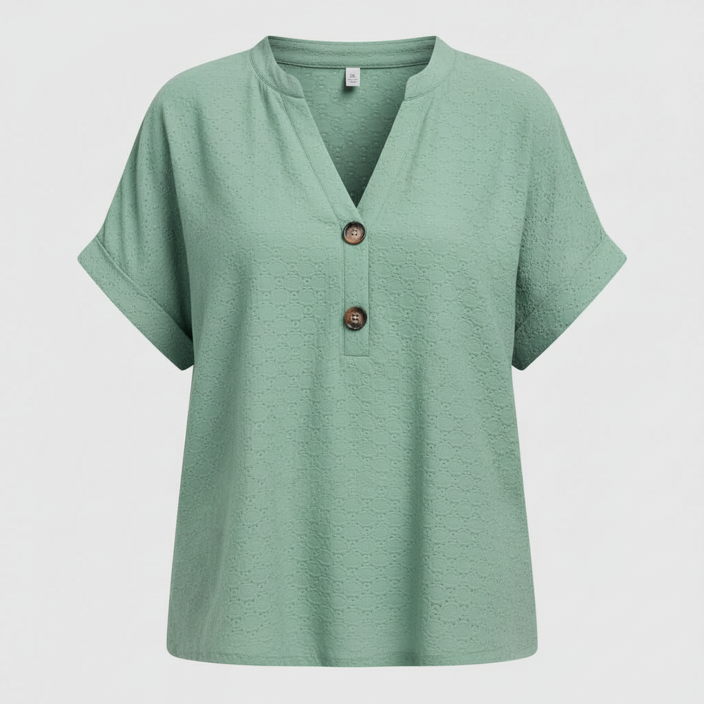 Top Donna Maniche Corte Scollo a V | Casual Estivo