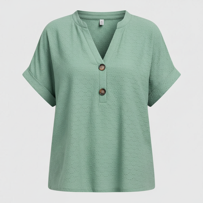 Top Donna Maniche Corte Scollo a V | Casual Estivo