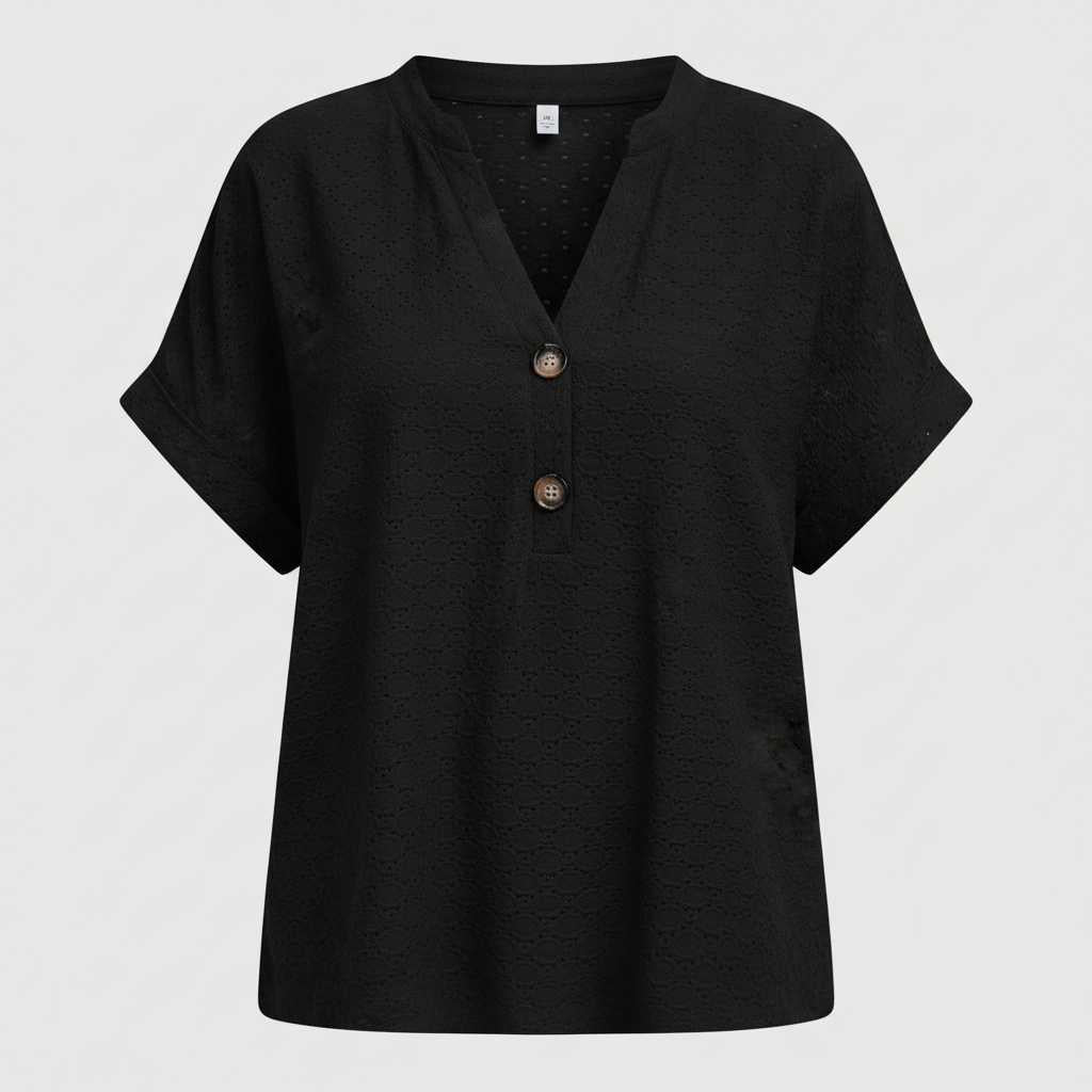 Top Donna Maniche Corte Scollo a V | Casual Estivo