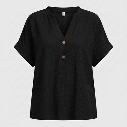 Top Donna Maniche Corte Scollo a V | Casual Estivo