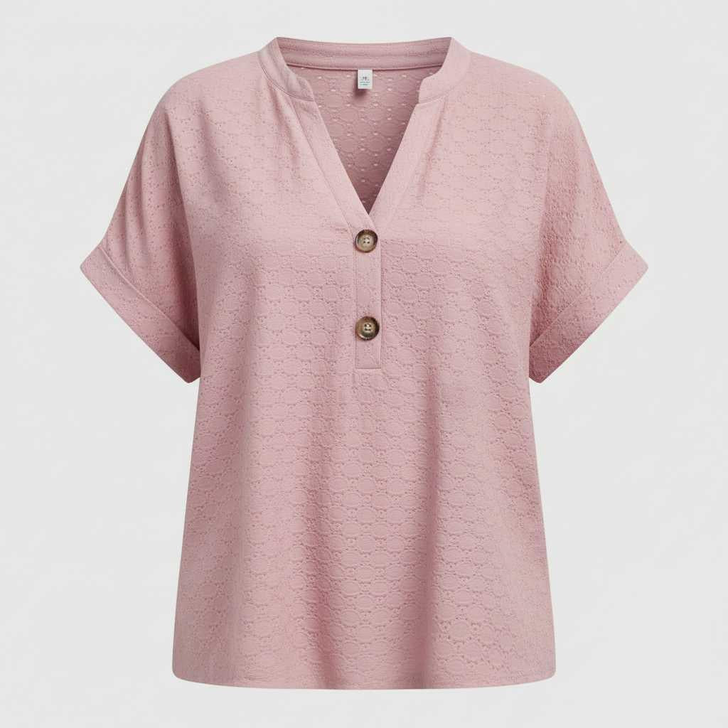 Top Donna Maniche Corte Scollo a V | Casual Estivo